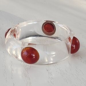Vintage Modernist Clear Bracelet